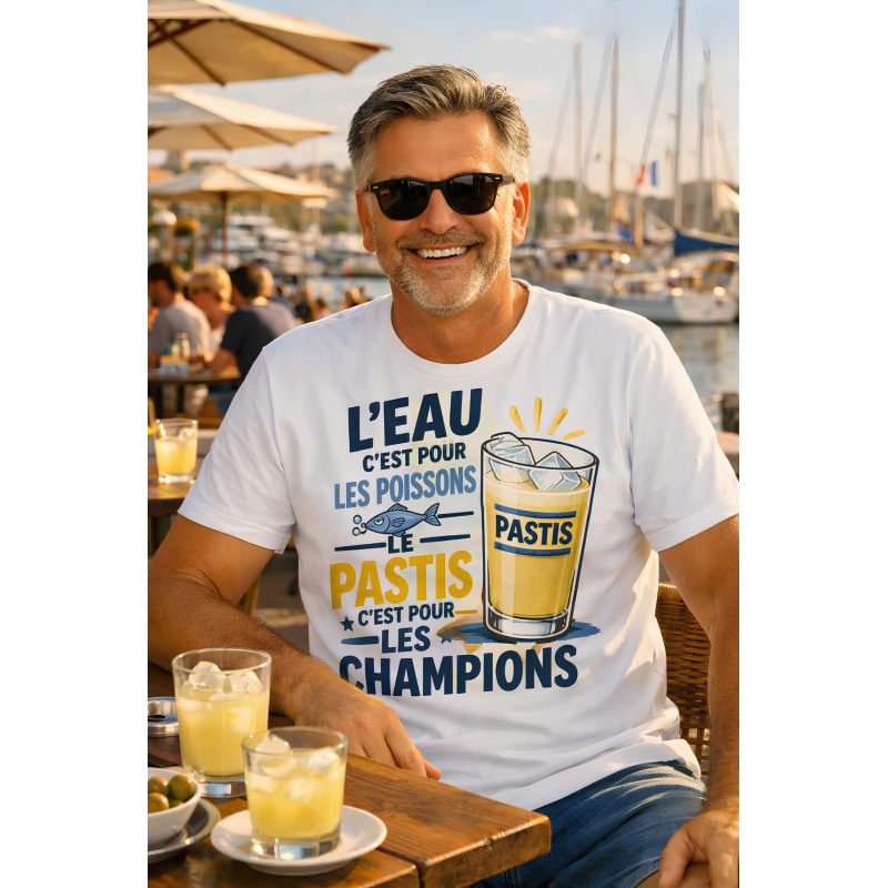 T-shirt pastis et poissons