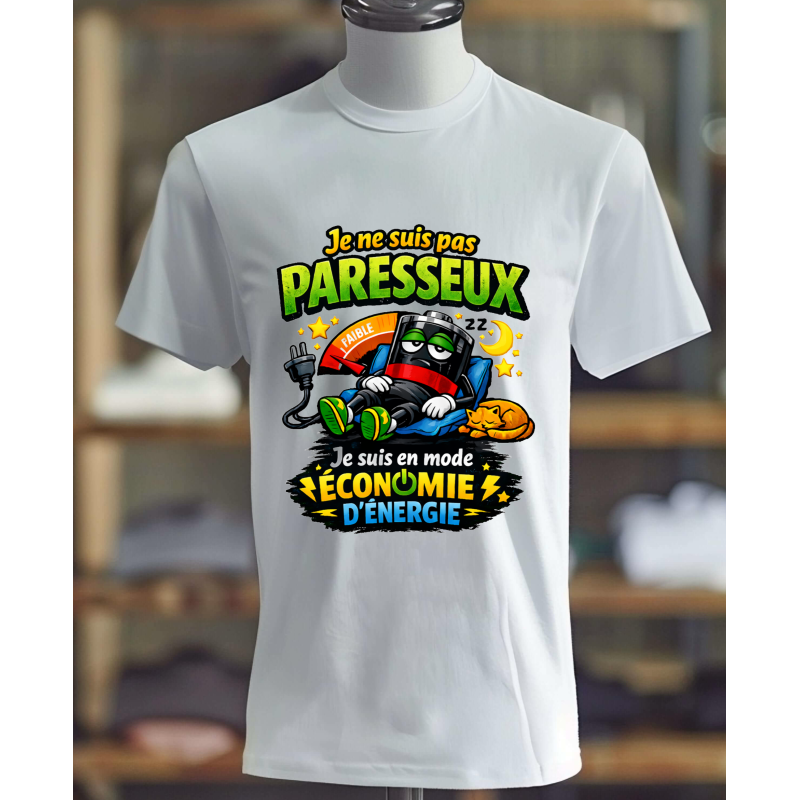 T-shirt Je ne suis pas paresseux